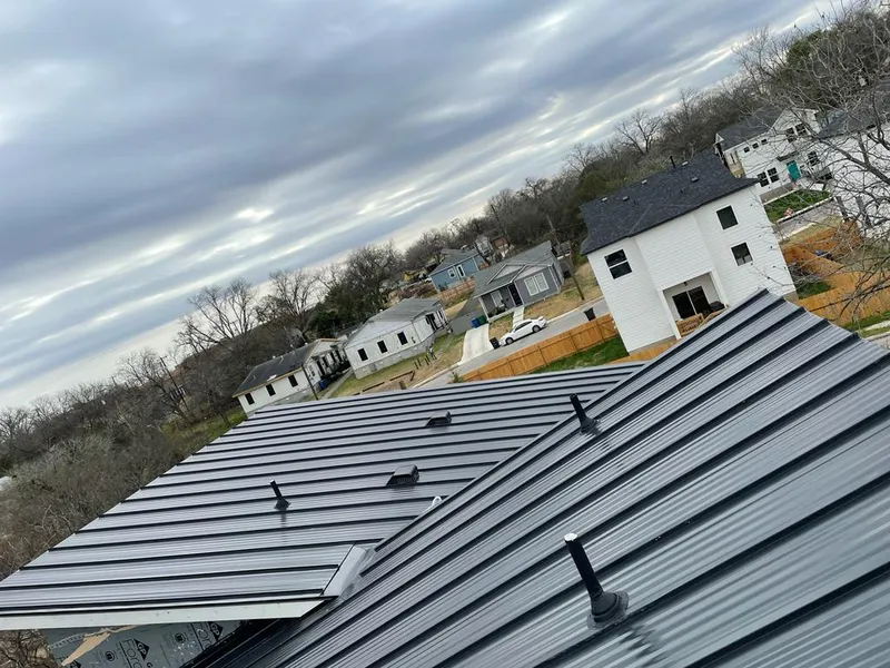 Standing seam metal roof panels with vents for Skylight Repair in Four Square Mile